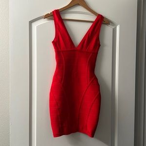 House of CB RED Bandage Dress